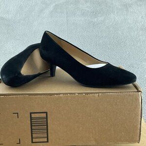 Trotters Women's Kiera Pump, Black Suede, 7.5 M US NWOB S201
